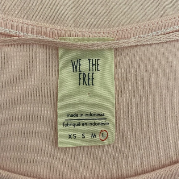 We The Free Uptown Basic T-Shirt Light Pink Ruffle Soft  [033] - Picture 5 of 6